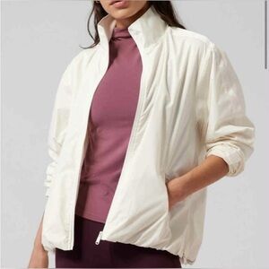 Athleta Cream Bomber Jacket